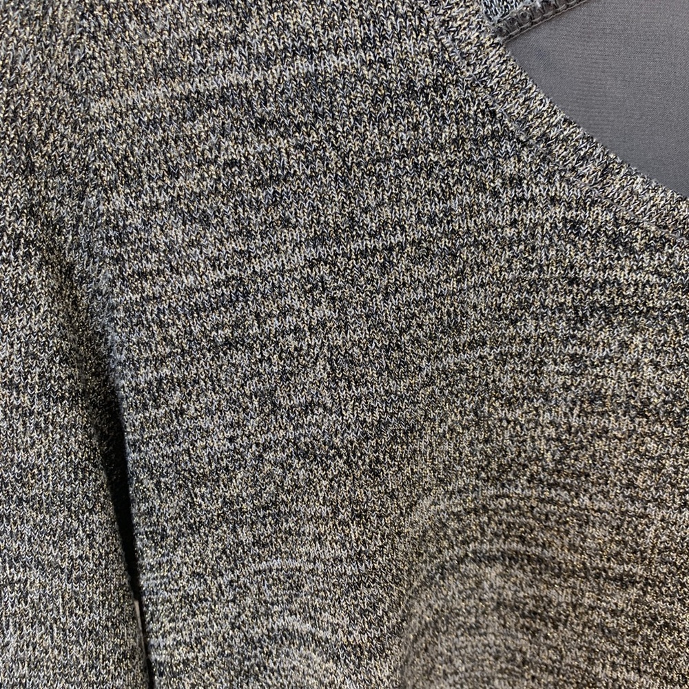 Reiss gold-fleck split-back sweater, silk underlay - Picture 3 of 7